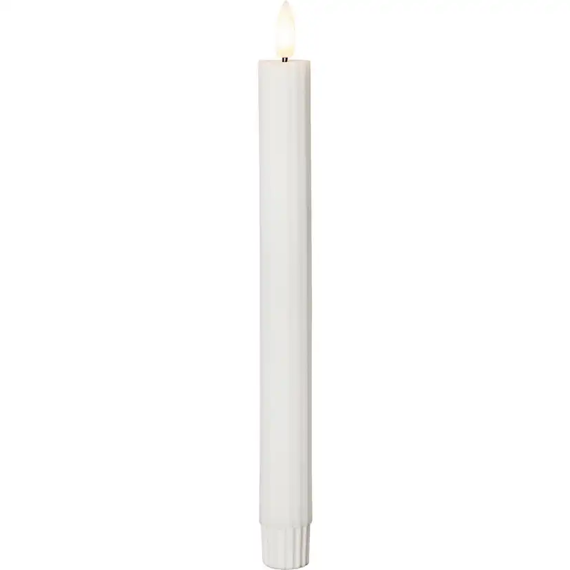 LEDAntikljus2p Flamme Stripe Vit