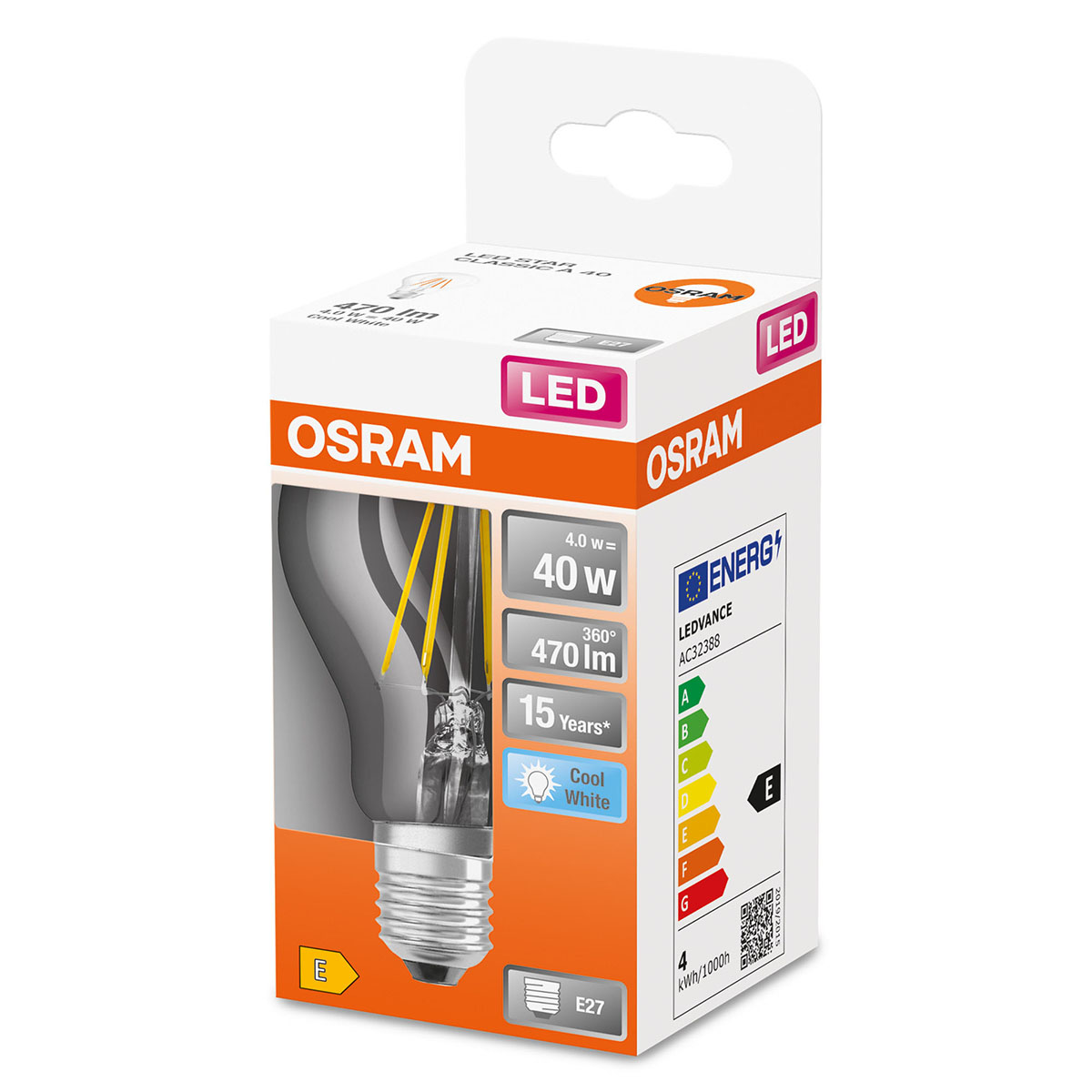 LED-Lampa Osram Normal (40) E27 840 Cl A