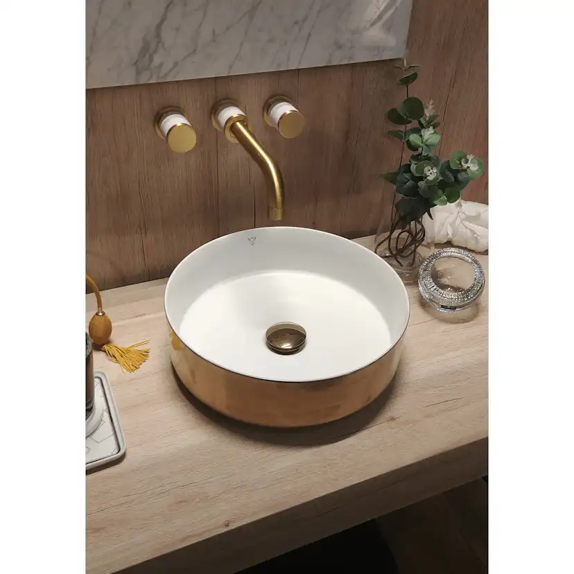 Tvättställ Badlyx Round 102 Bicolor 35 cm