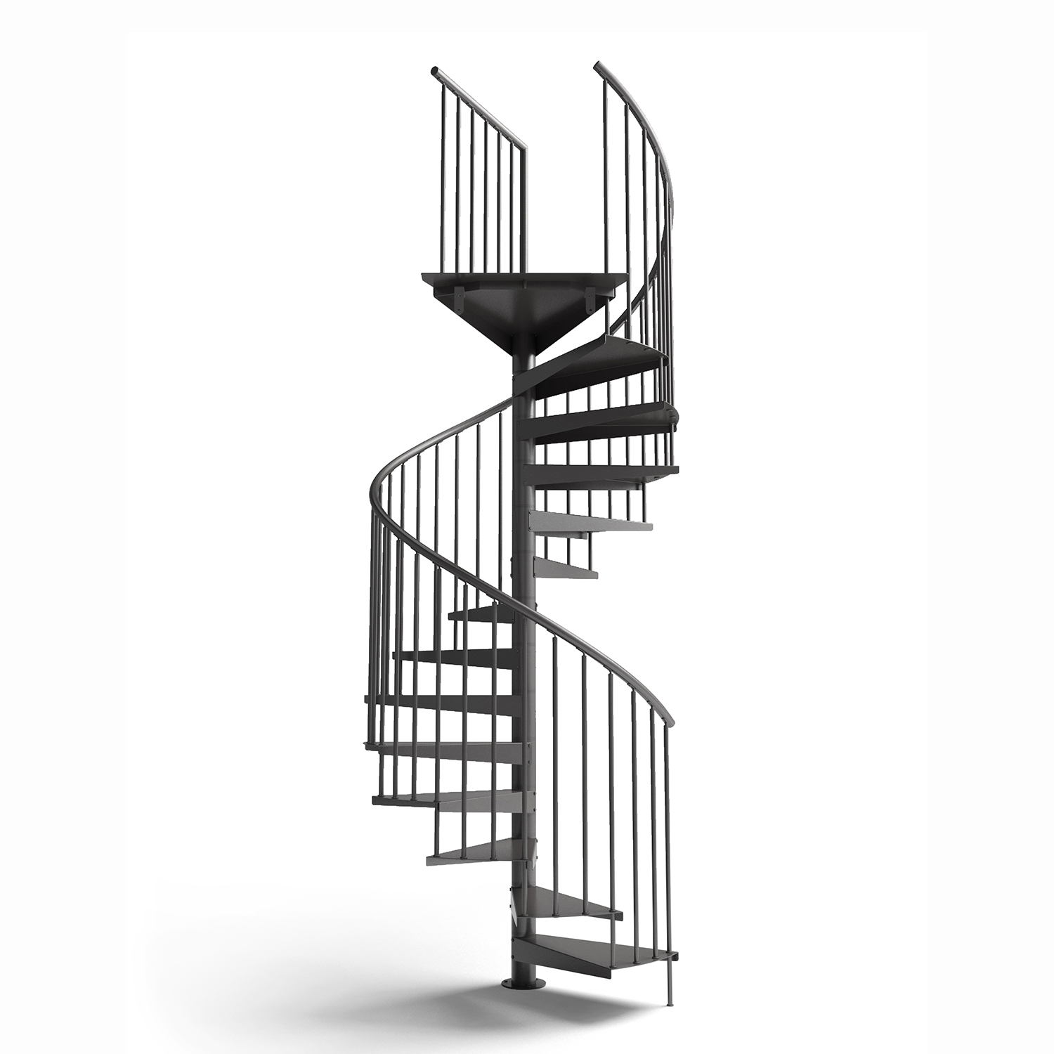 Skyddsräcke Drömtrappor by D'Opera till Spiraltrappa Pure Steel F20 Ø1600 mm