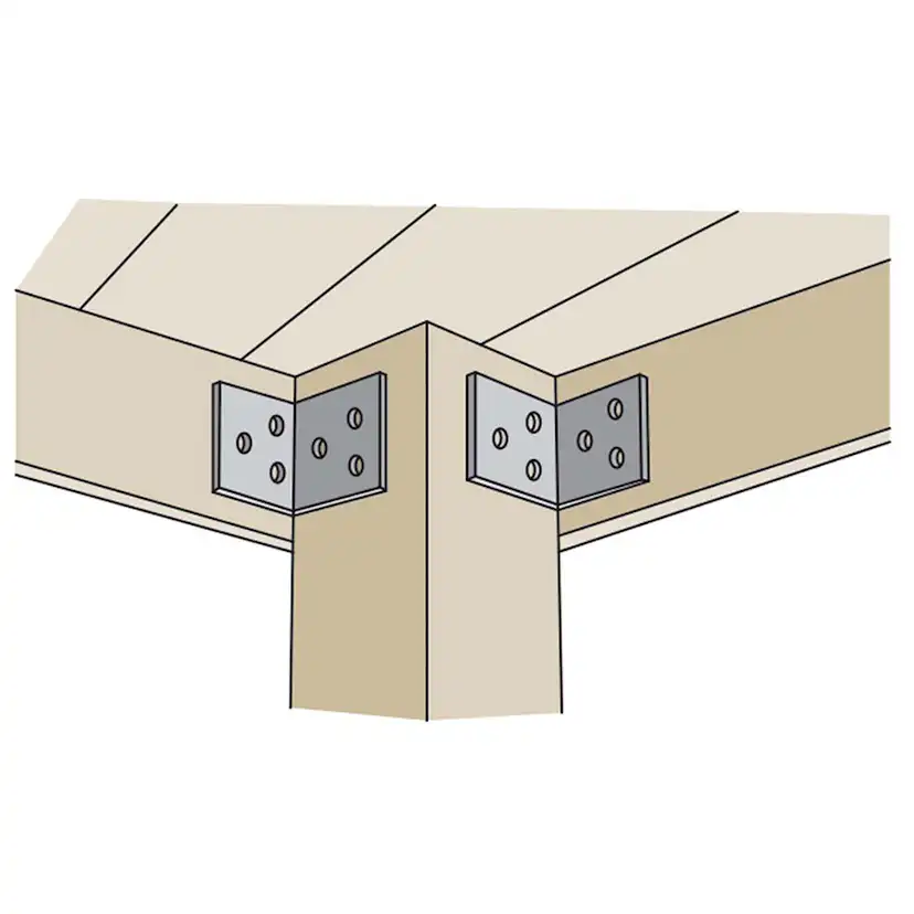 Vinkelbeslag Abl 60x60x2,0x25 60x60x2,0x25 mm