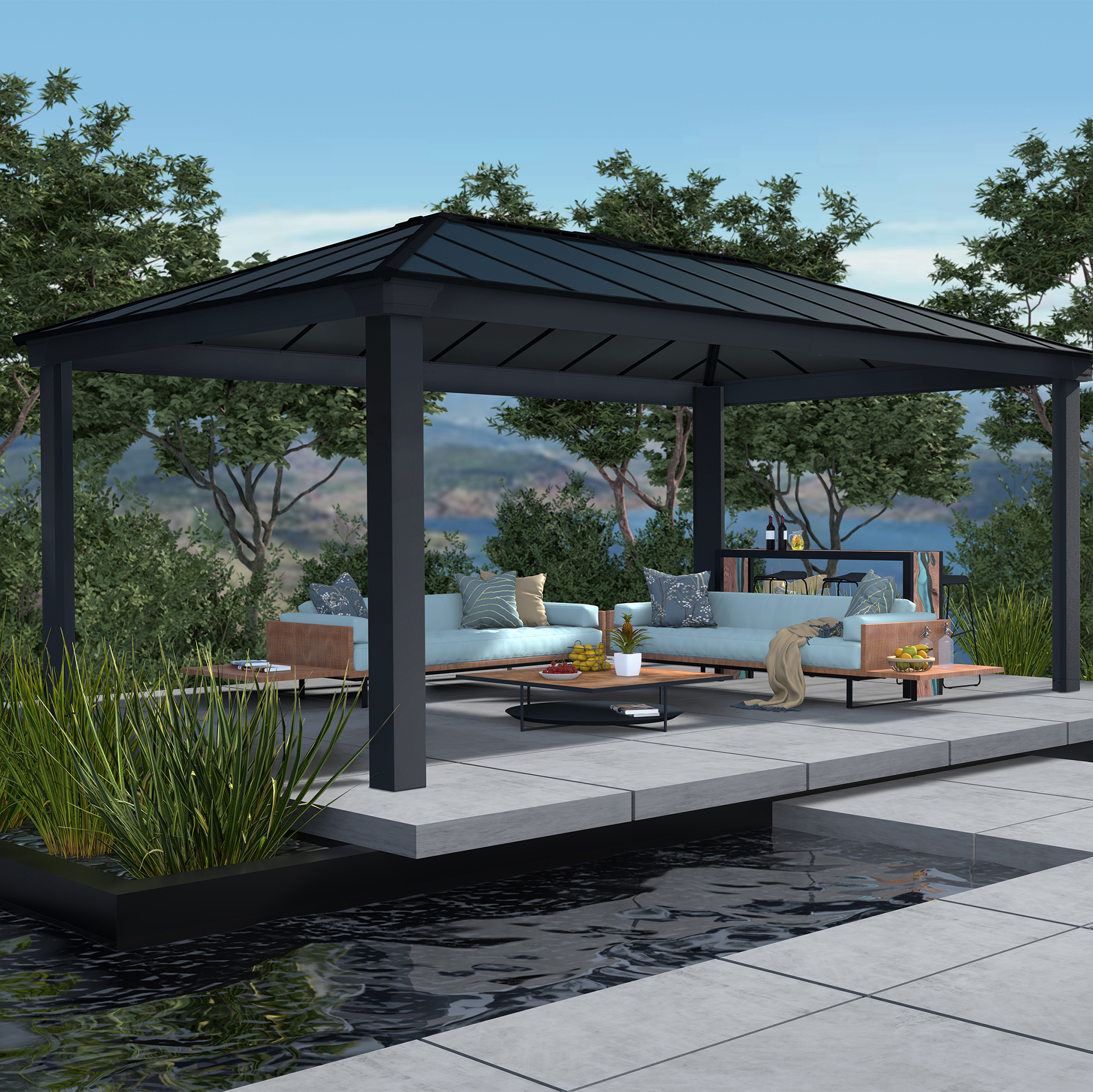 Canopia Dallas Hardtop Aluminium Paviljong För Hela Säsongen