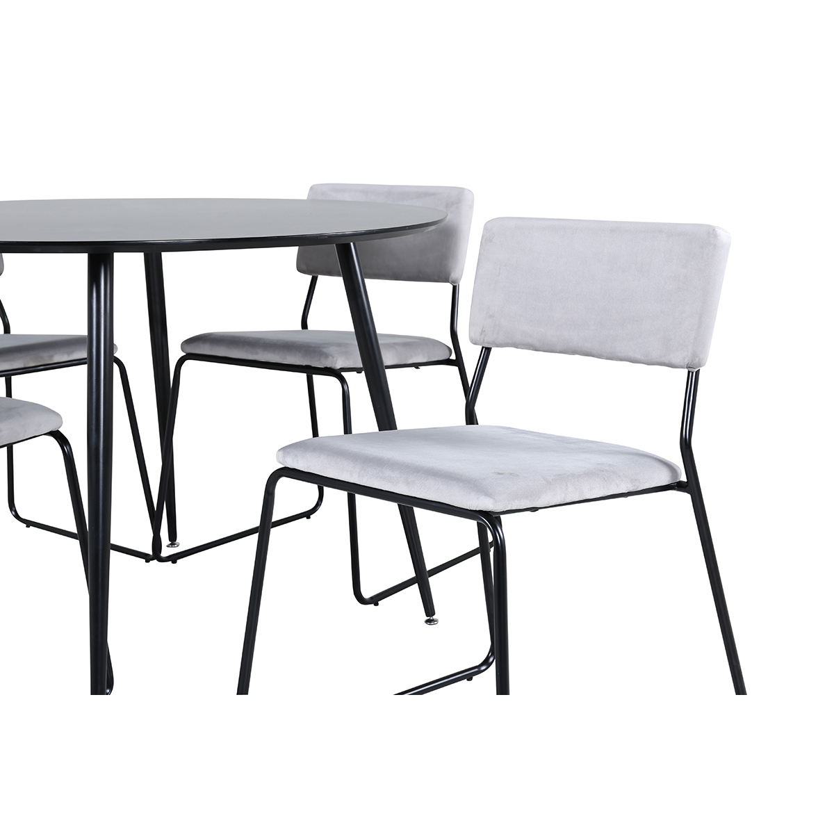 Matgrupp Venture Home Silvia med 4 Kungshamn Stolar Sammet