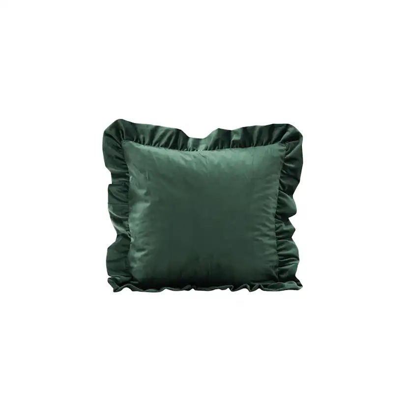 Hailey Cushion Cover Poly Velvet - Green Grön