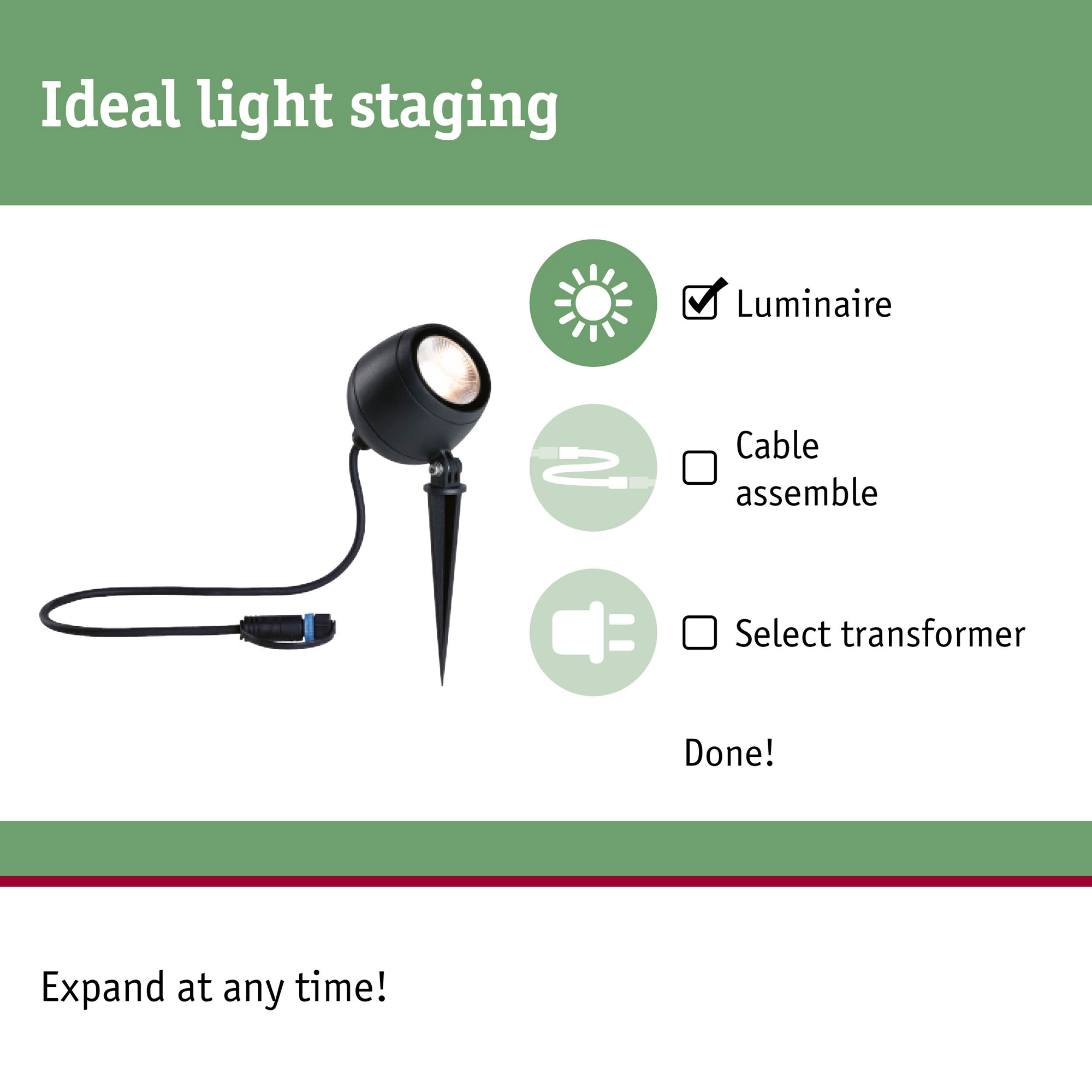 Spotlight Paulmann Kikolo Plug & Shine LED IP65 24V
