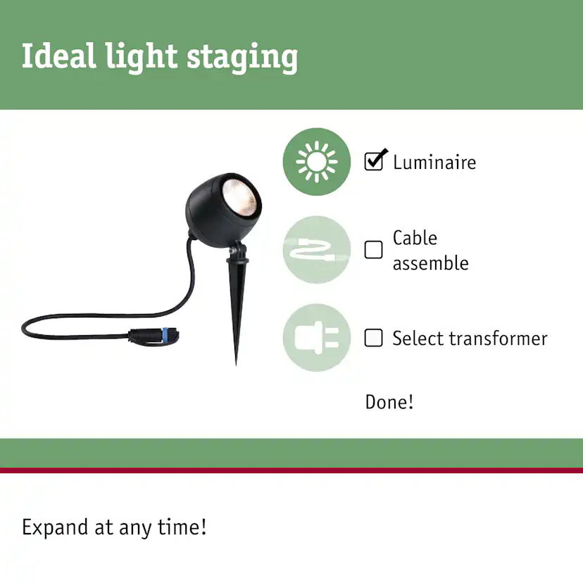 Spotlight Paulmann Kikolo Plug & Shine LED IP65 24V