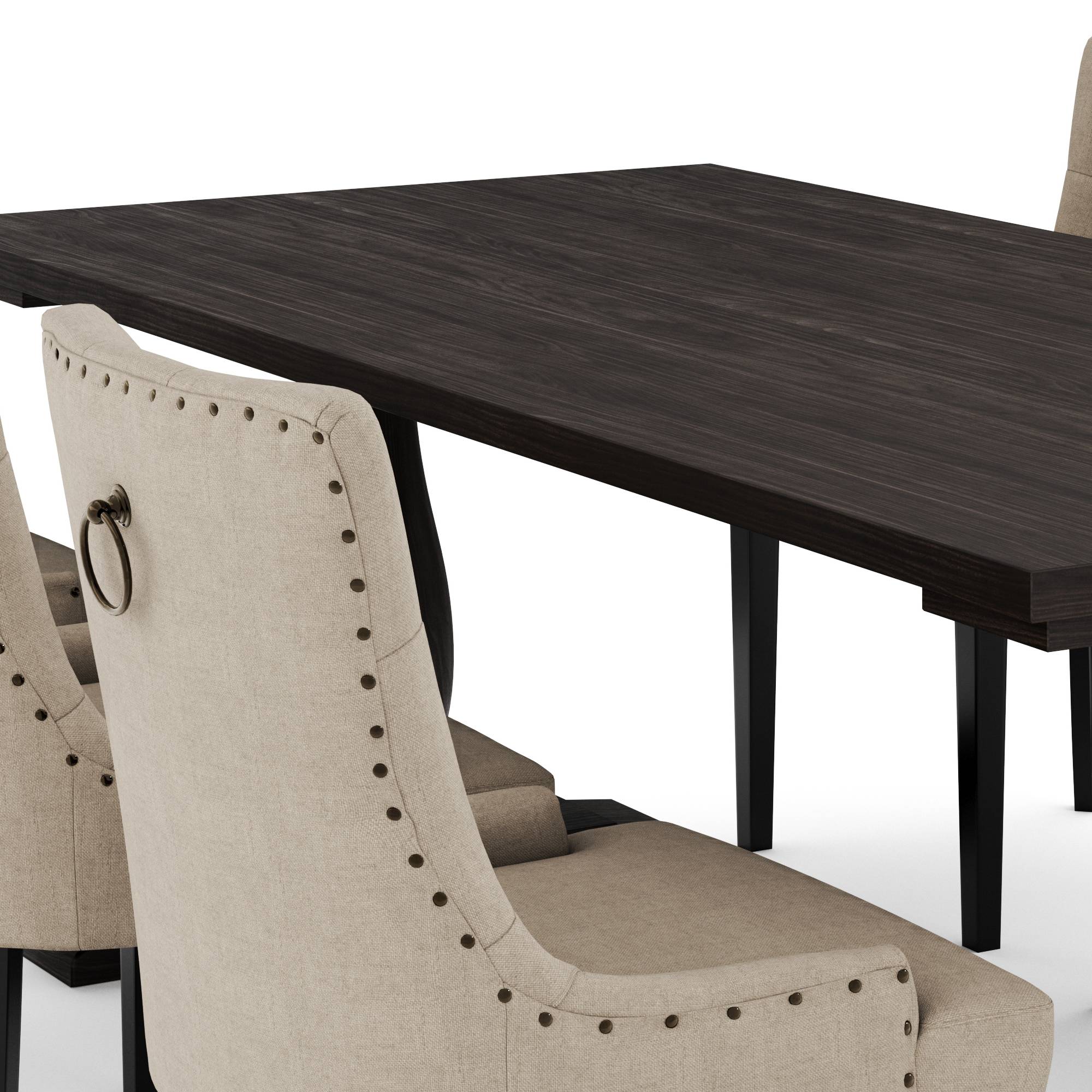 Matgrupp Bloomington Dijon Rektangulärt Matbord 200 cm med 6 Viktoria Matstol