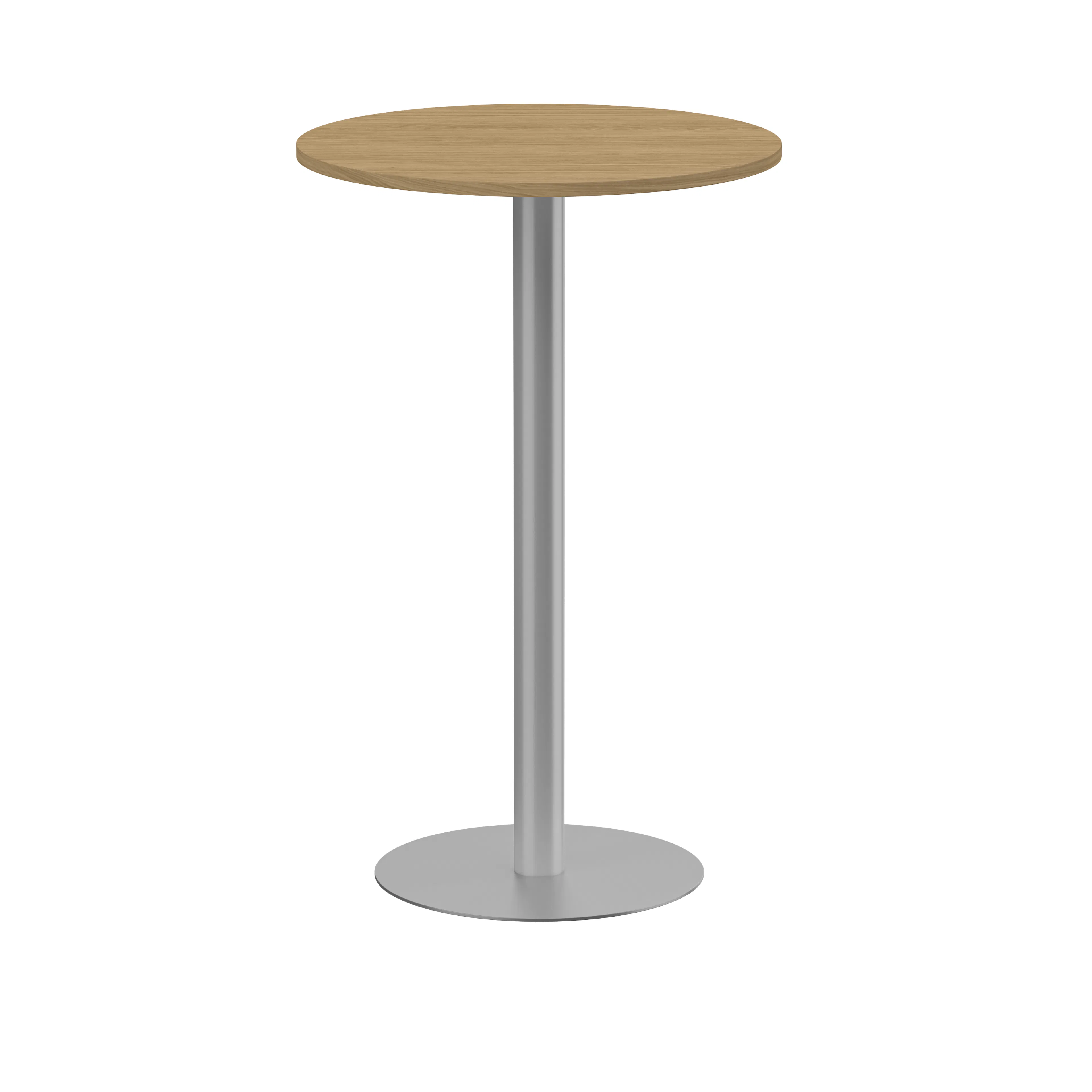 Pelarbord diam 700 H1100 eklaminat/silver Ek/Silver