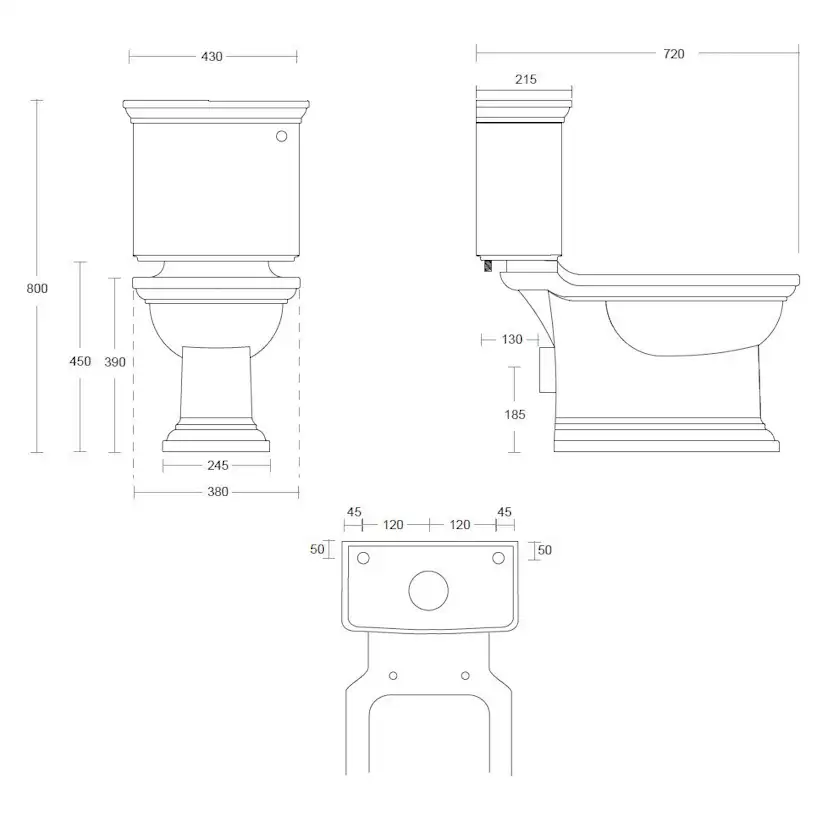 Radcliffe CC Vit/Krom Sits Vit Trä Mjuk Vit/Krom Sits: Vit Mjukstängande Träsits