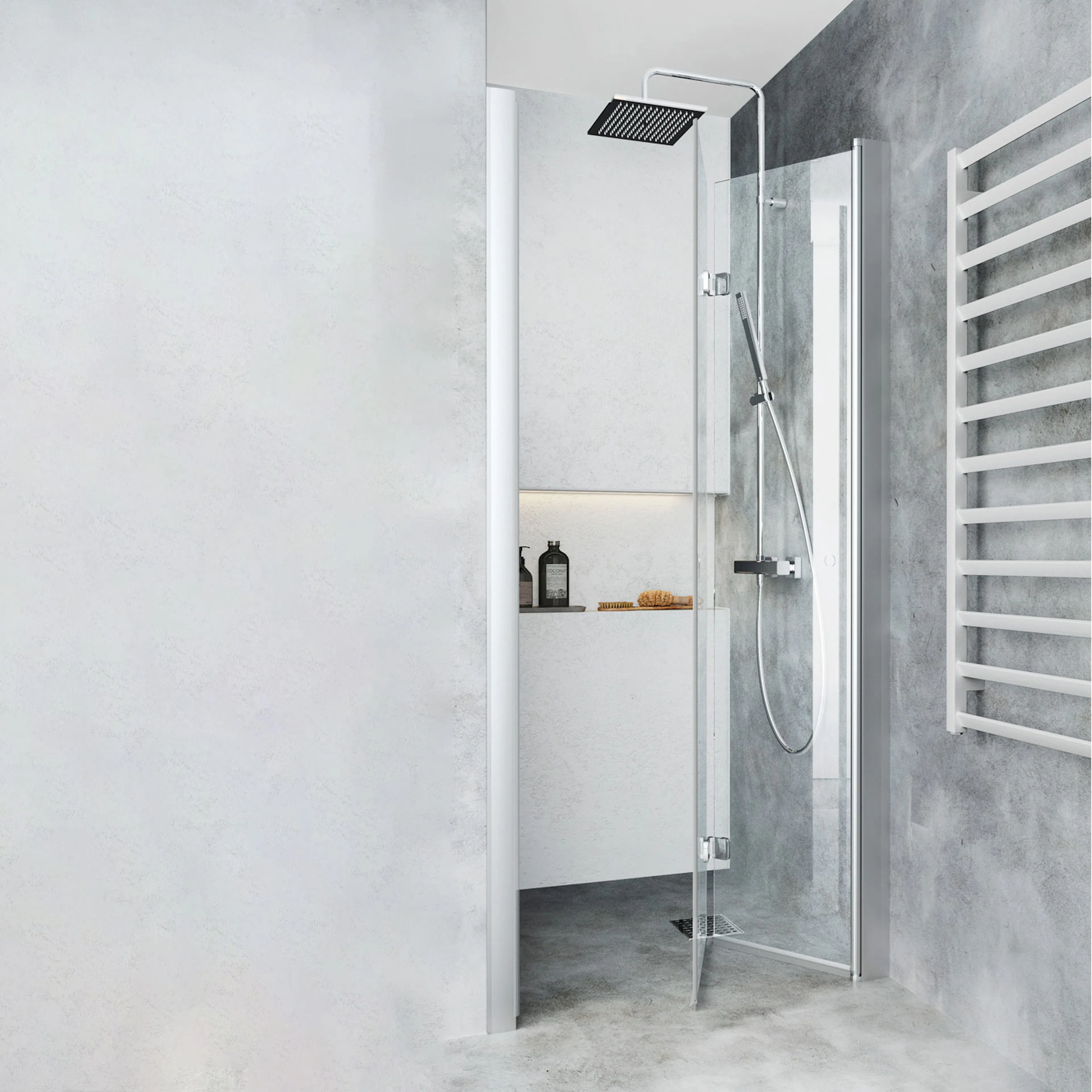 DUSCHDÖRR IGLOOPRO VIK NICHE 85 K N Glas: Klarglas, Profil: Aluminium, B: 850 mm