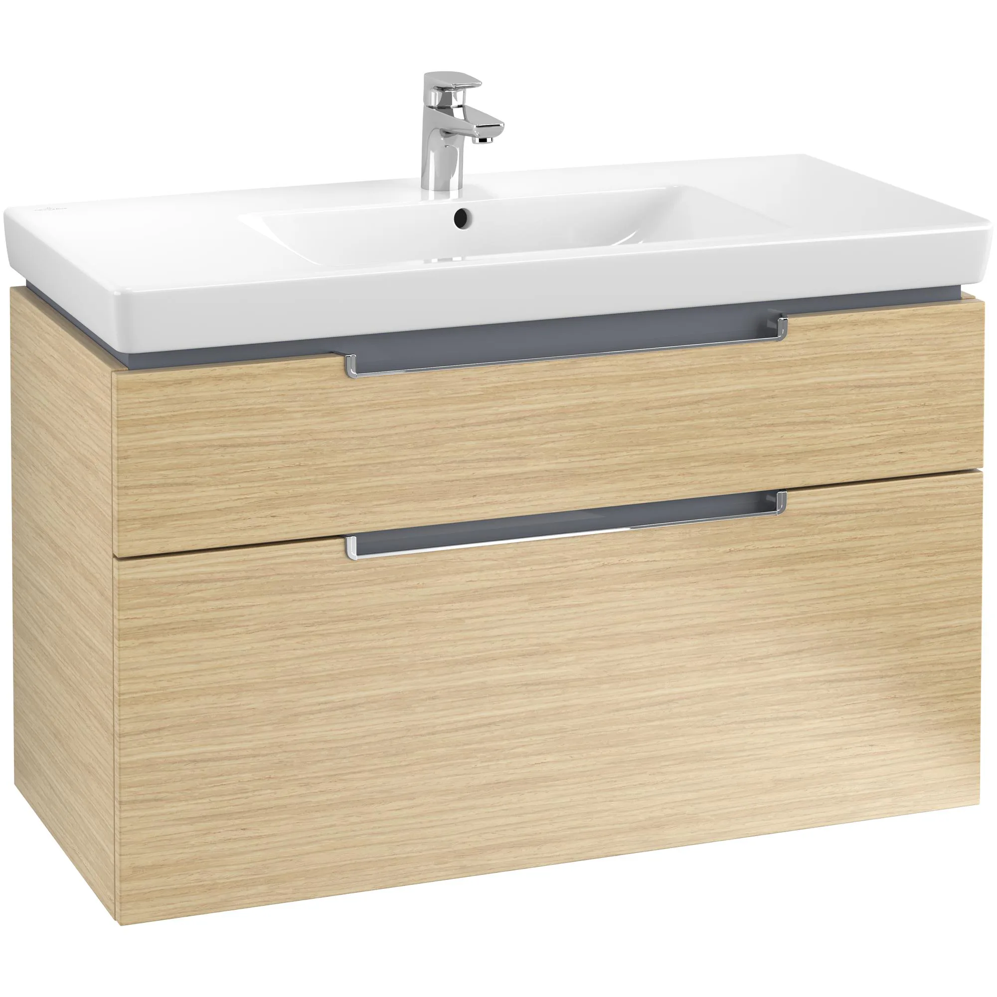 Tvättställsskåp Villeroy & Boch Subway 2.0 med 2 Lådor för Skåpstvättställ