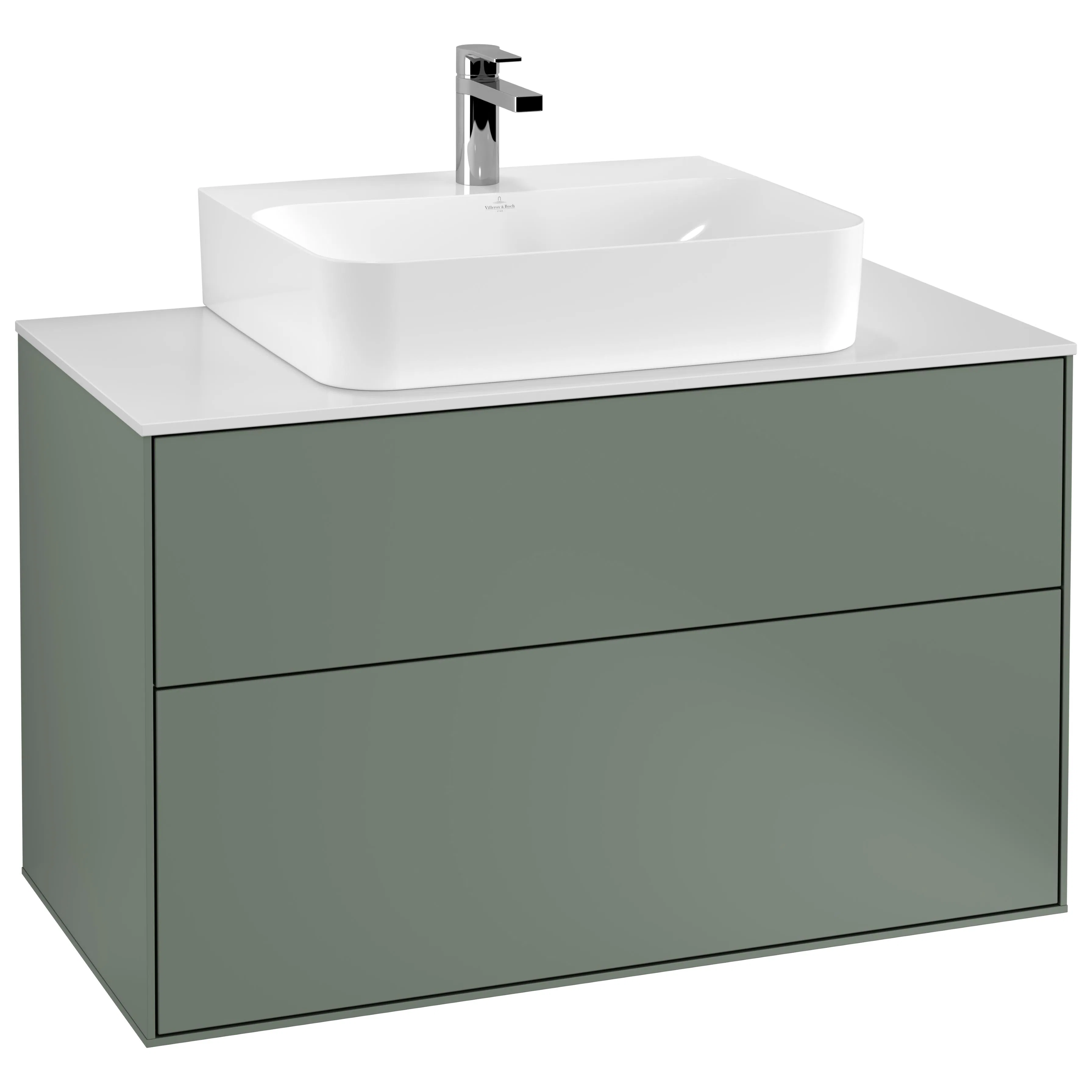 Tvättställsskåp Villeroy & Boch Finion med 2 Lådor och Bänkskiva för Centrerat Tvättställ