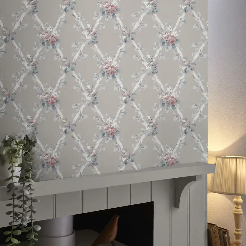 Tapet Laura Ashley Elwyn Grå