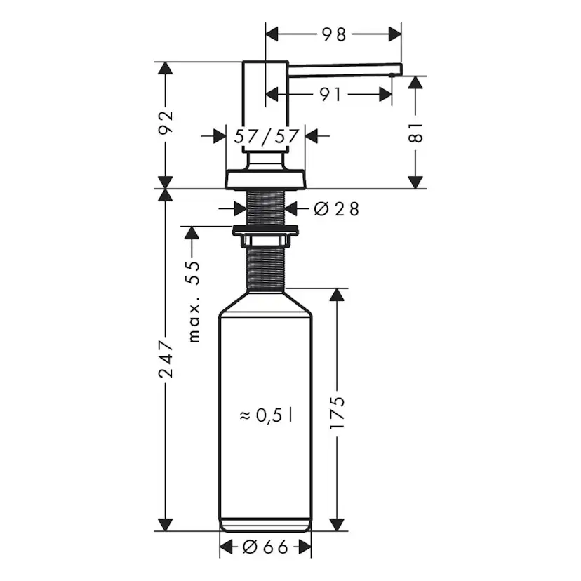 Tvål-/diskmedelpump Hansgrohe A71