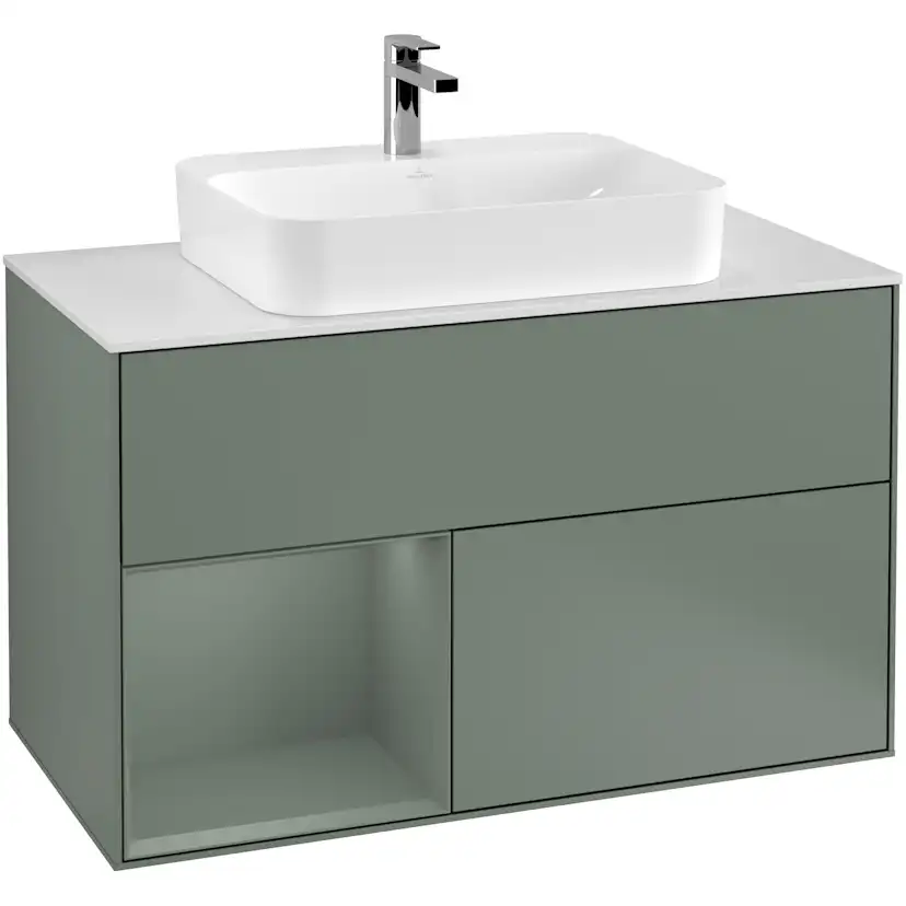 Tvättställsskåp Villeroy & Boch Finion med 2 Lådor Hylla och Bänkskiva för Ytmonterat Tvättställ