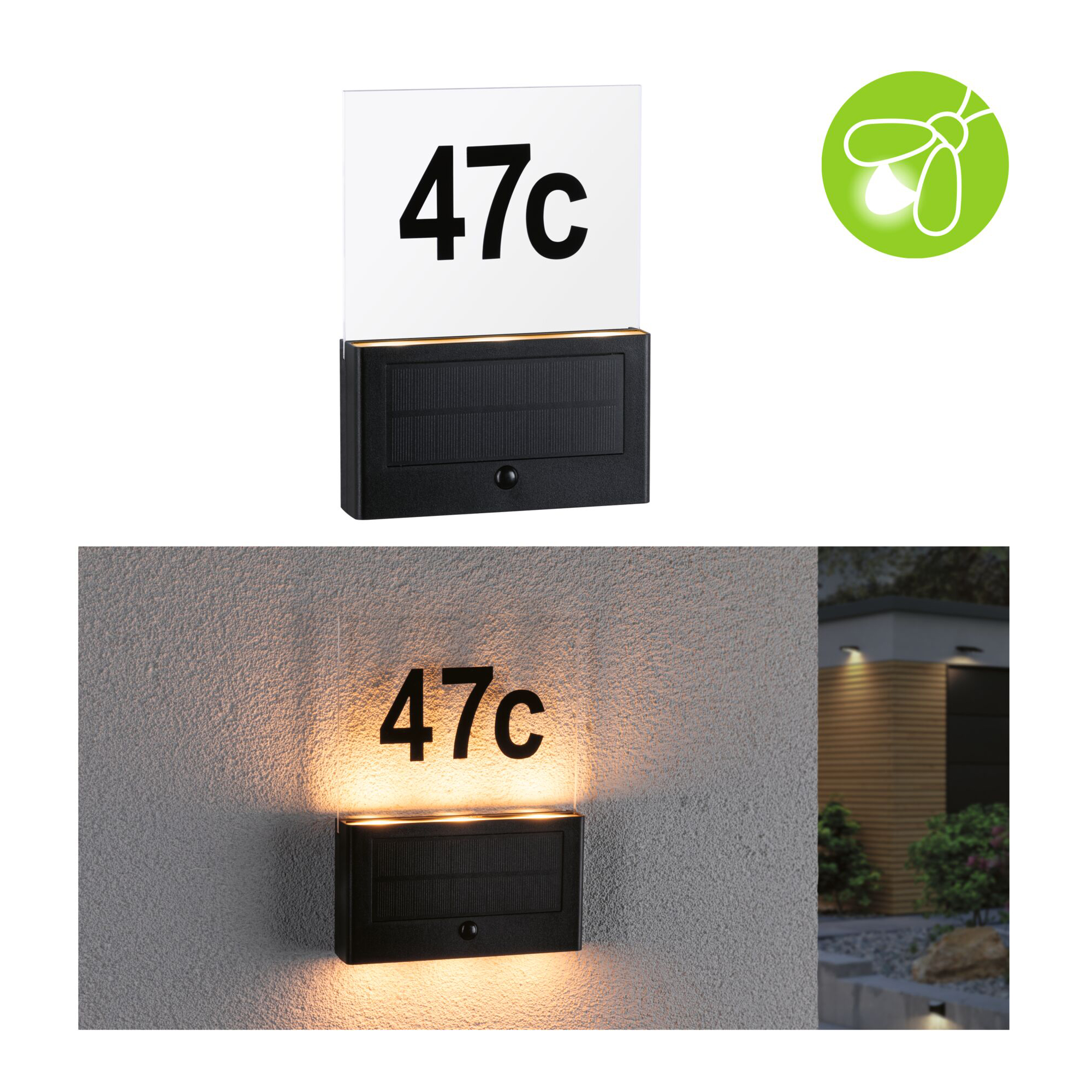 Fasadbelysning Solcell LED Paulmann Neda Lampa för husnummer IP44