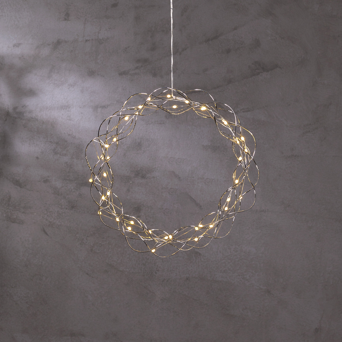 Hängande Dekoration Star Trading Curly Krans LED