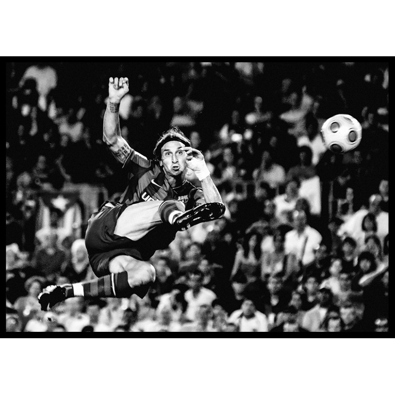 Poster Gallerix Zlatan Ibrahimovic FC barcelona 2009 B&W