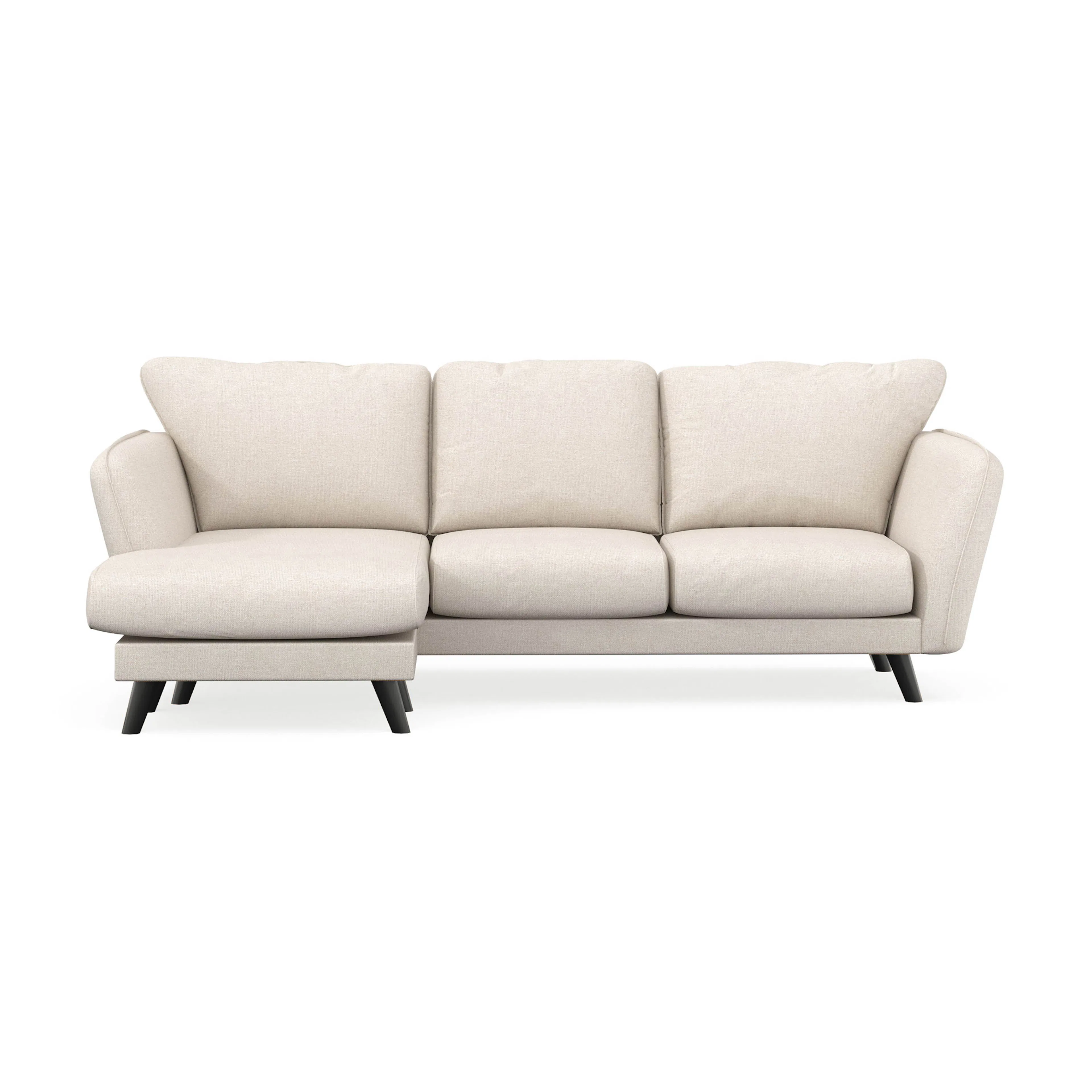 Trend Lyx 3-sits Vänstervänd L-formad Divansoffa i Tyg Grand 1, Beige Tyg, Vänster