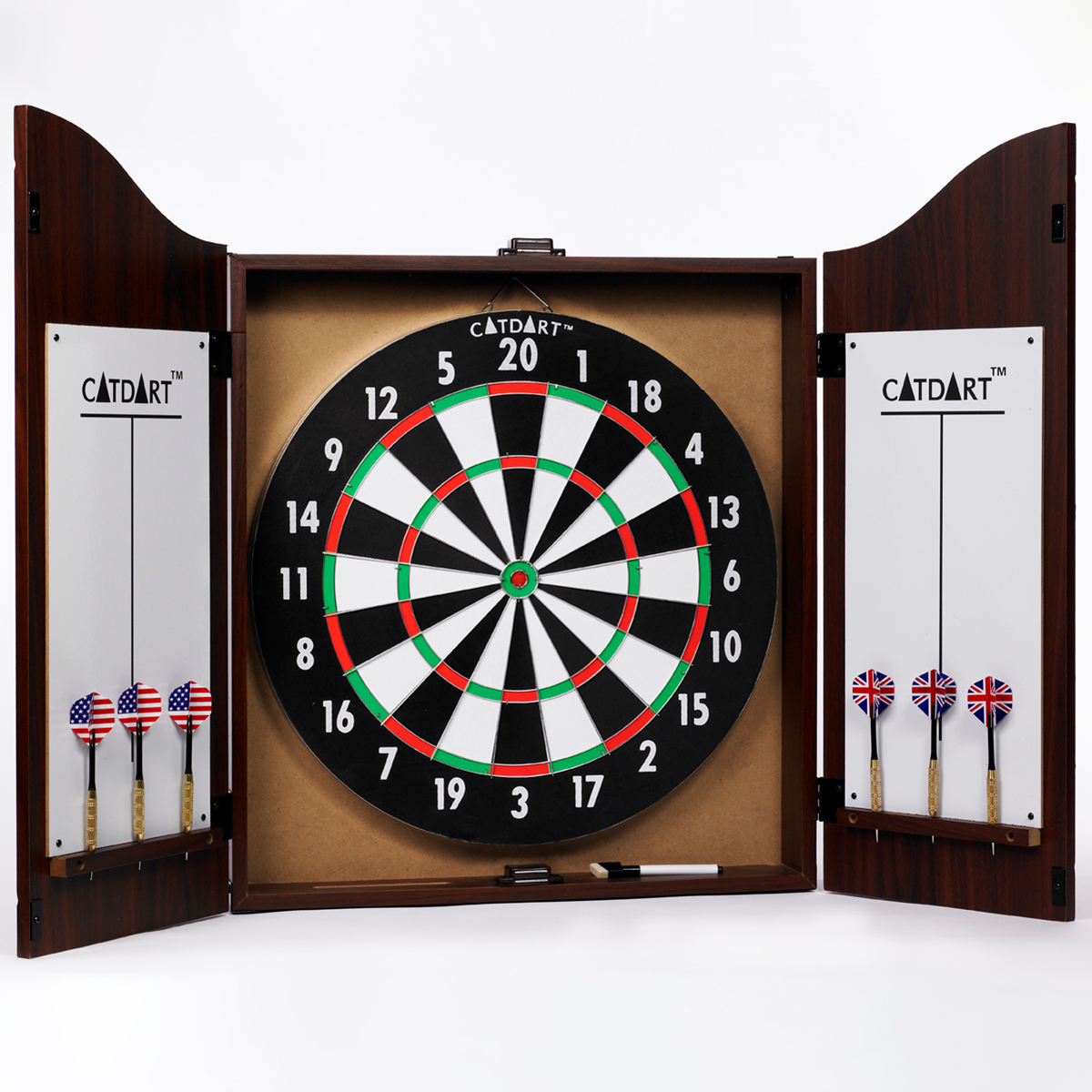 Dartskåp Catdart Complete Kings Head Darttavla & Dartpilar