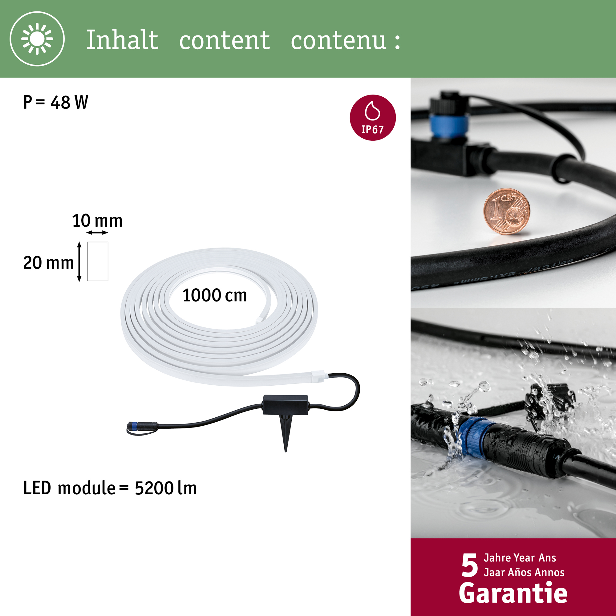 LED-strip Paulmann Smooth Plug & Shine IP67 24V