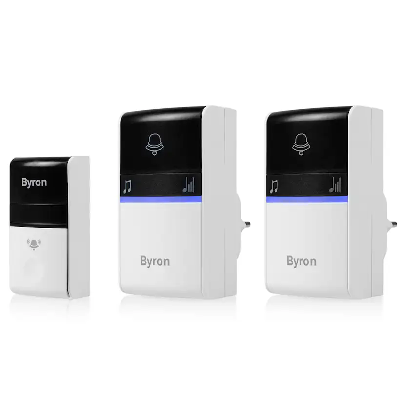 Trådlös Dörrklocka Byron Kinetic Ej batteri X2 Mottag