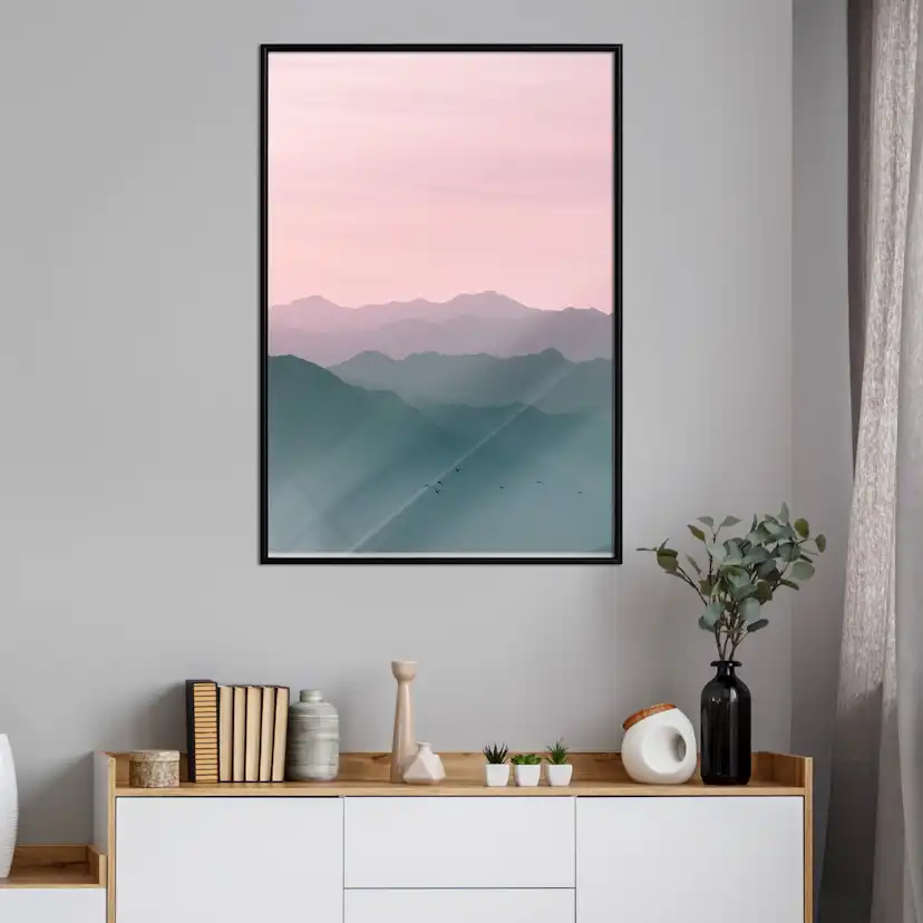 Poster Artgeist Affisch Mountain At Sunrise