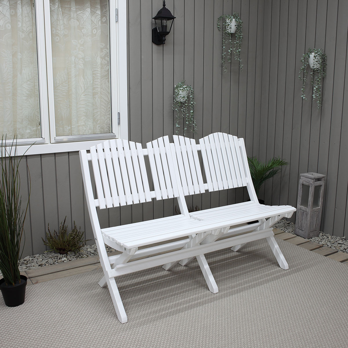 VISBY folding sofa Vit