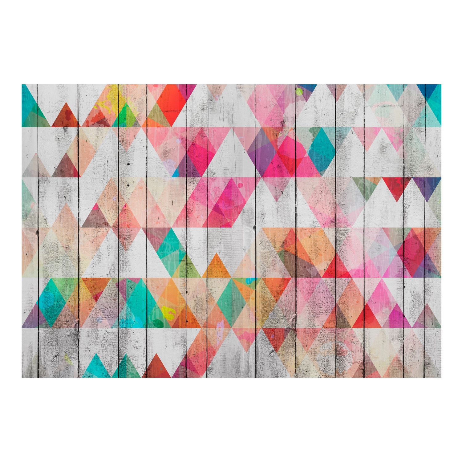 Fototapet Arkiio Självhäftande Rainbow Triangles