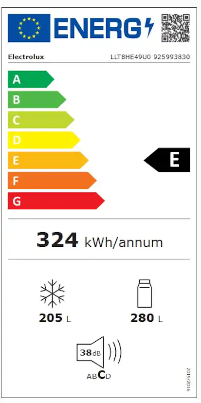 Side by side Kyl/Frys Electrolux Serie 800 LLT8HE49U0