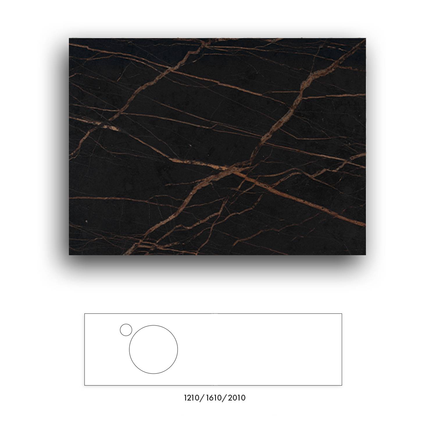 Bänkskiva Macro Design Crown+ Dekton  1610 till Tvättställsskåp Crown