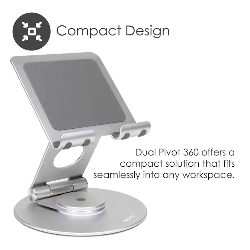 Dual Pivot Desire2 360 Stativ för Tablets och Smartphones Silver