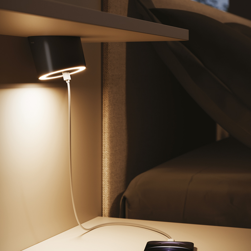 LED-spot Beslag Design Unika 2xUSB