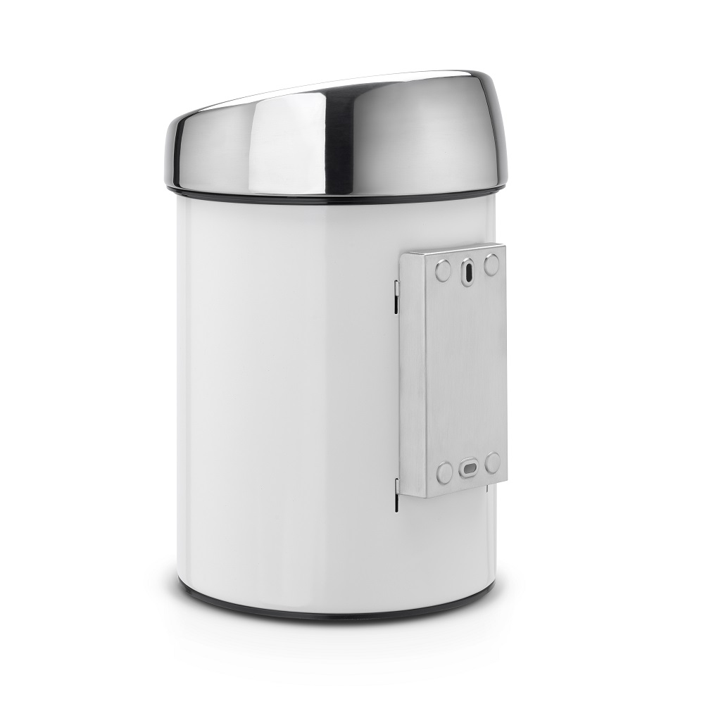 Touch Bin® 3Ltr / Brilliant Steel lock Vit Färg: Vit
