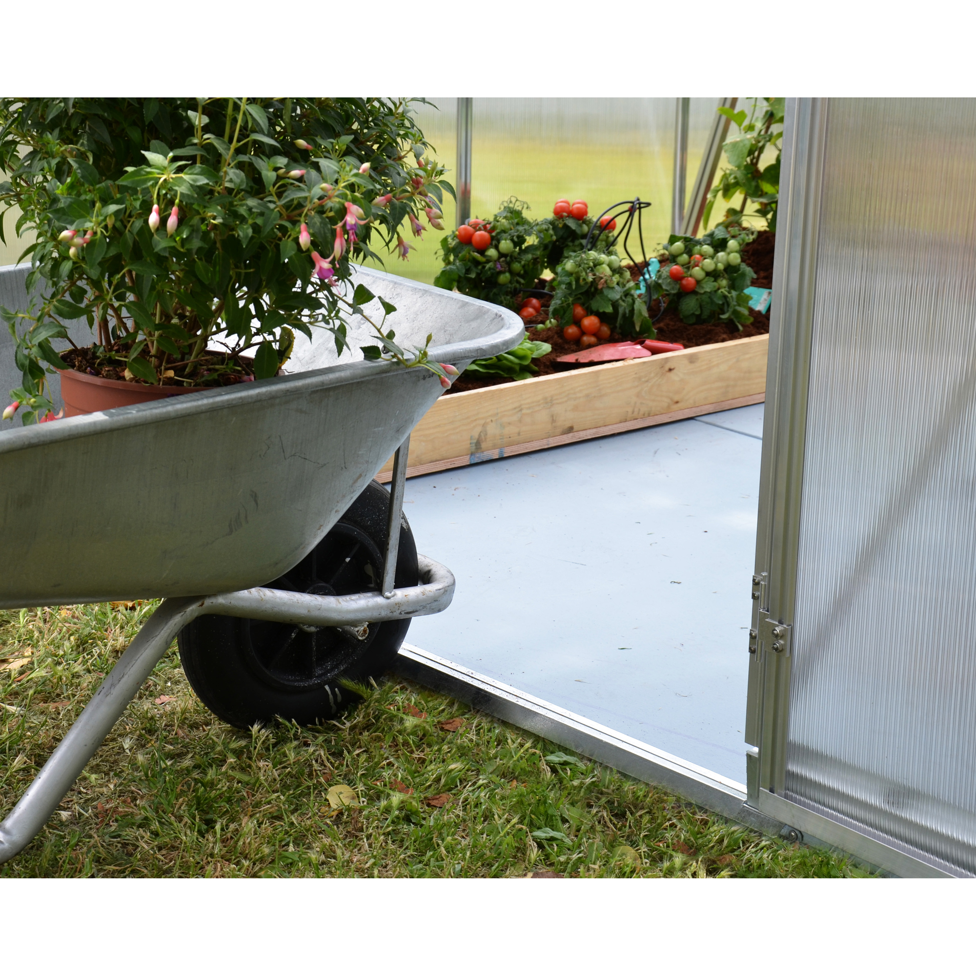 Växthus Canopia by Palram Mythos Aluminiumram med UV-Skyddad Polykarbonat & Ventilationsfönster, 7,9 m²