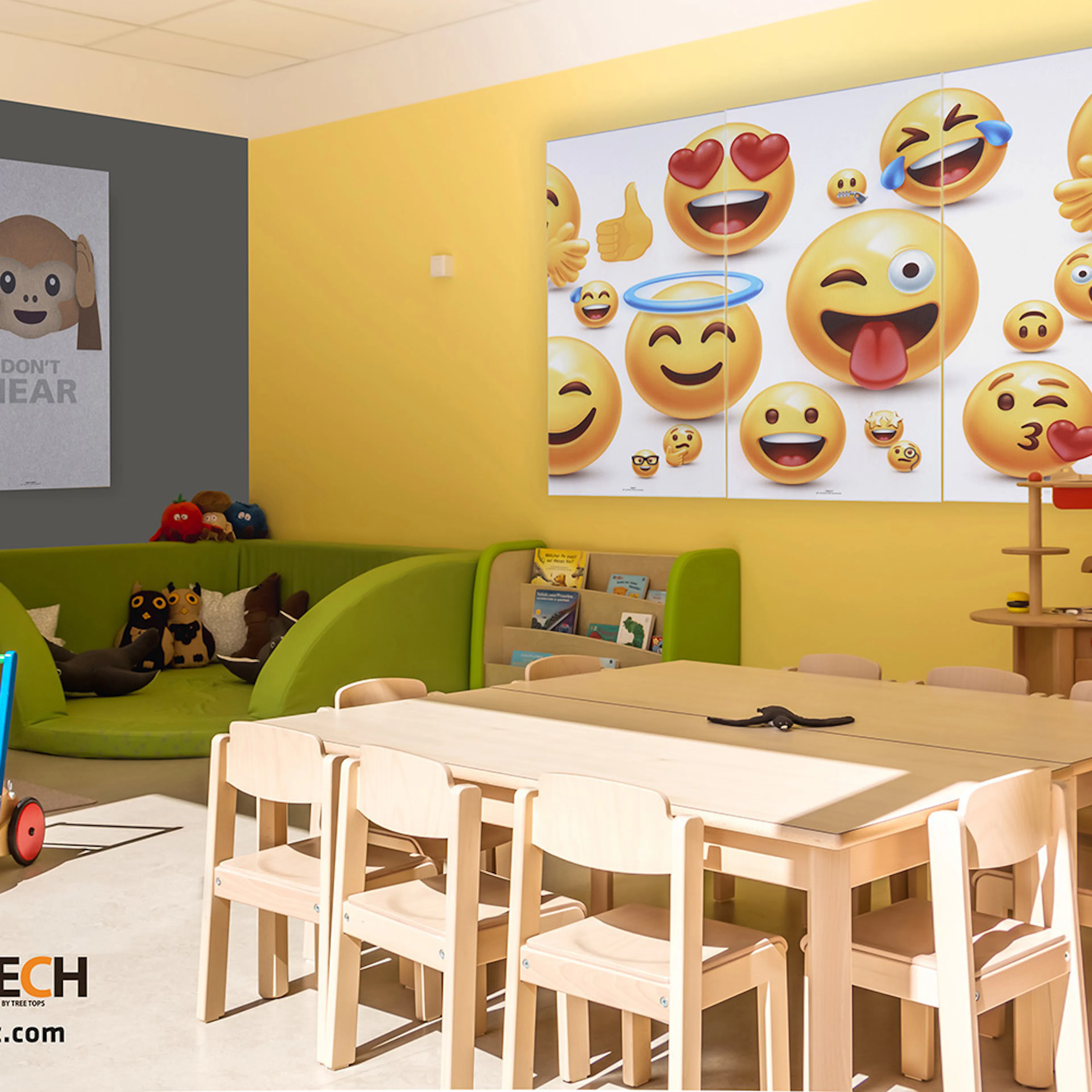 Akustiktavla Fibrotech Emoji 1200x600 mm