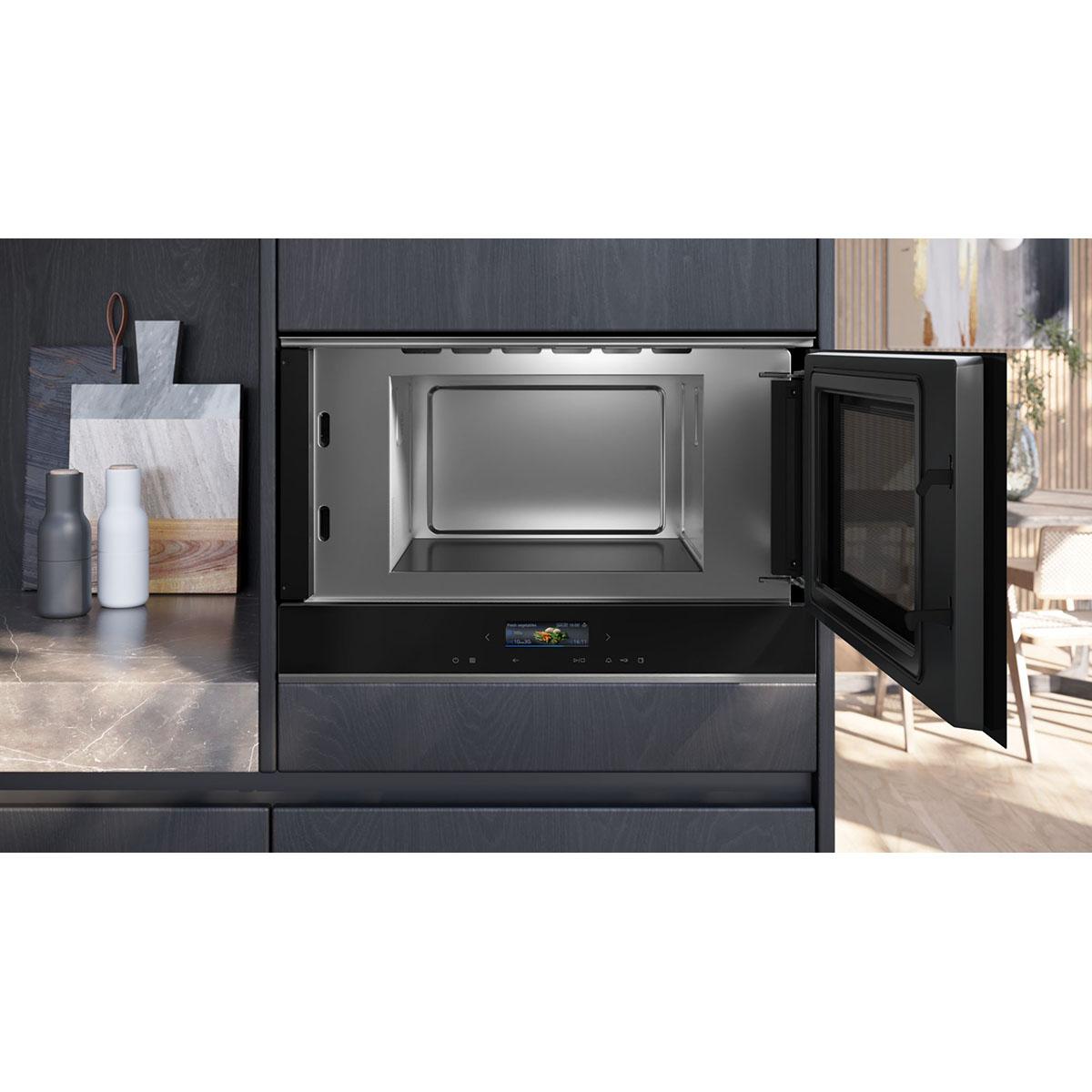 Siemens iQ700 inbyggnadsmikro BF722R1B1 Svart