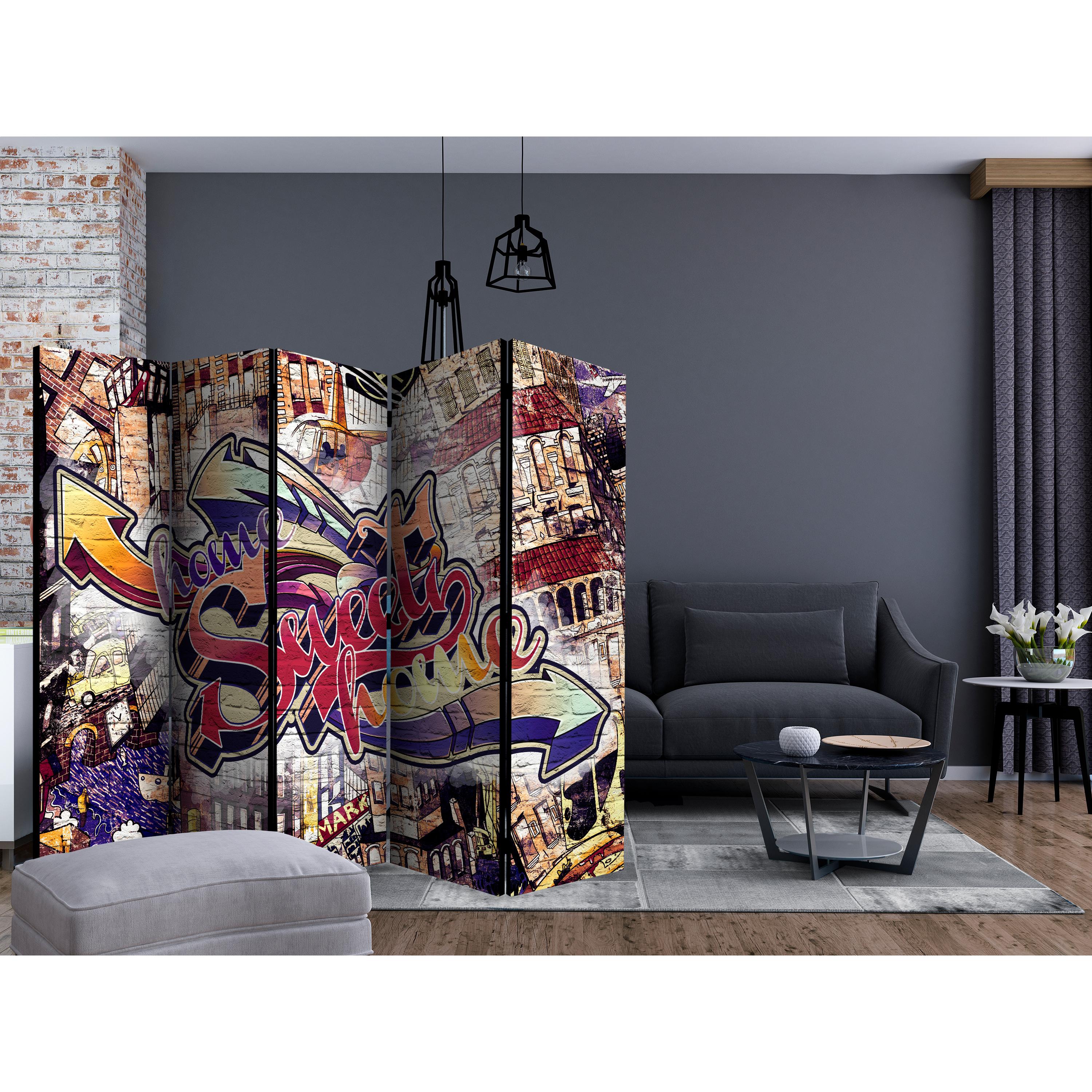 Rumsavdelare Skärmvägg Arkiio Cool Graffiti II 225x172 cm