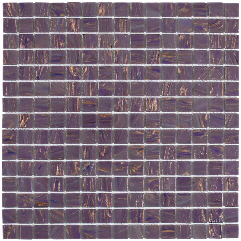 Glasmosaik Arredo Lila/Guld 2x2 cm