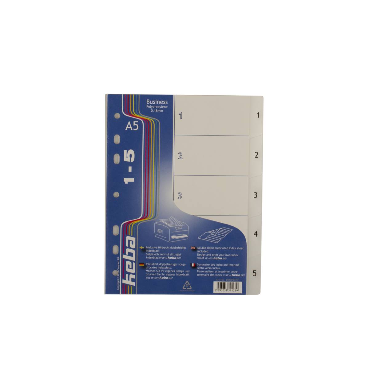 Register KEBA Business A5 0,18 mm PP 1-5