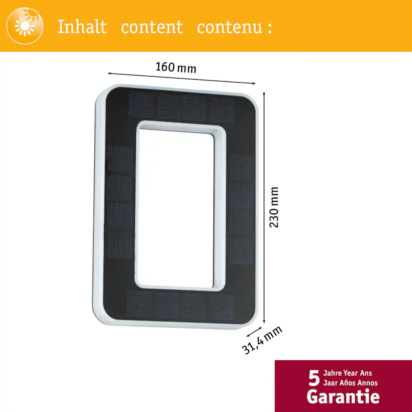 Fasadbelysning Solcell LED Paulmann Husnummer 0-9 med belysning inkl. utbytbart batteri IP44