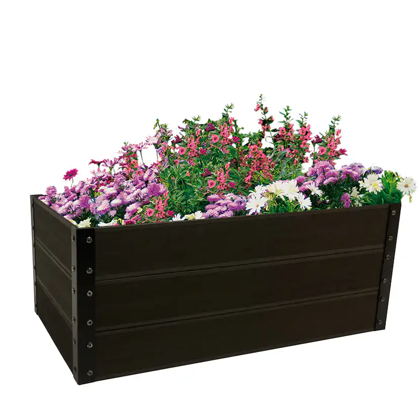 Blomlåda Hortus Planteringlåda Antracitgrå WPC 36x44x85 cm för Utemiljö & Trädgård