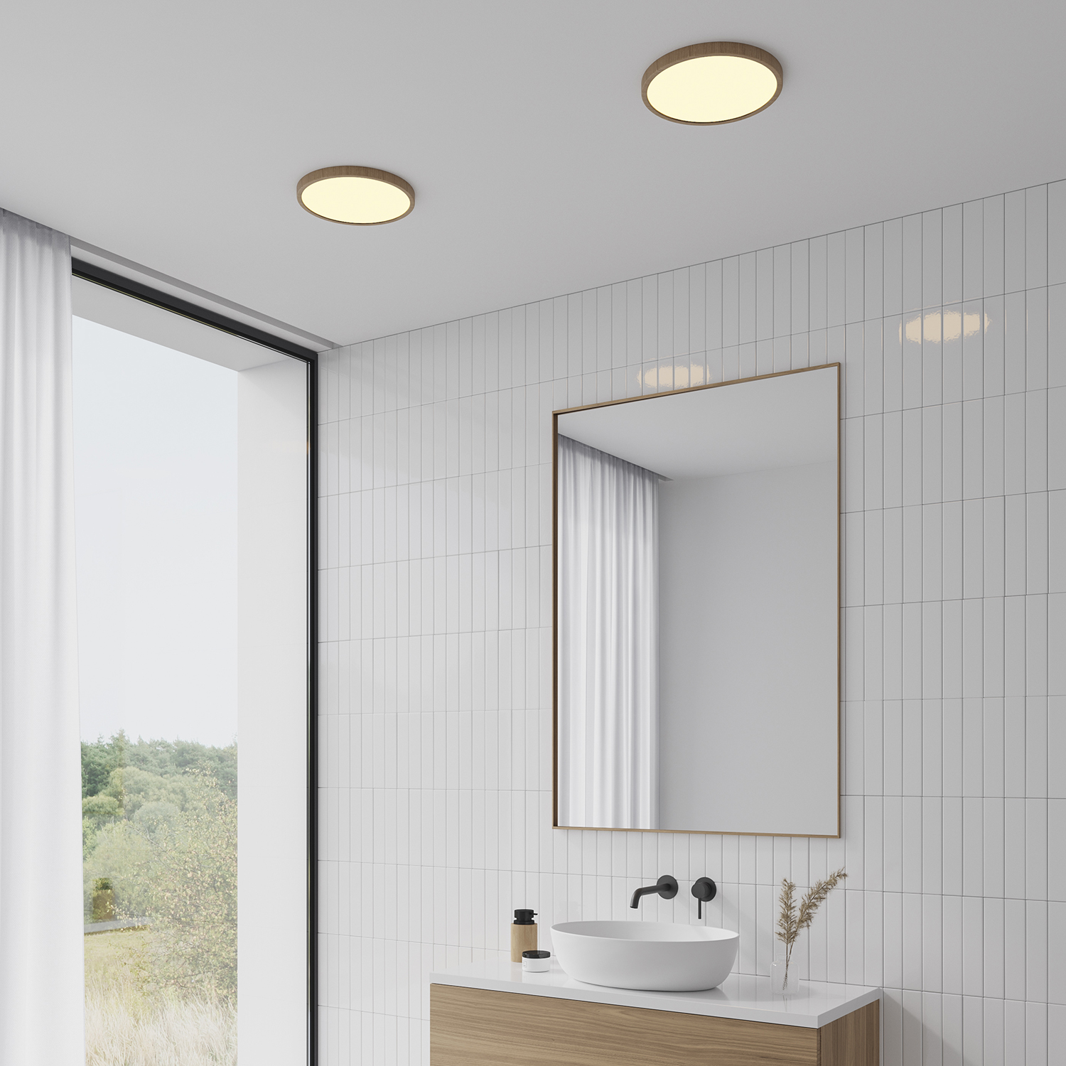 Plafond Nordlux Oja 29 IP54 2700K Dim Natur