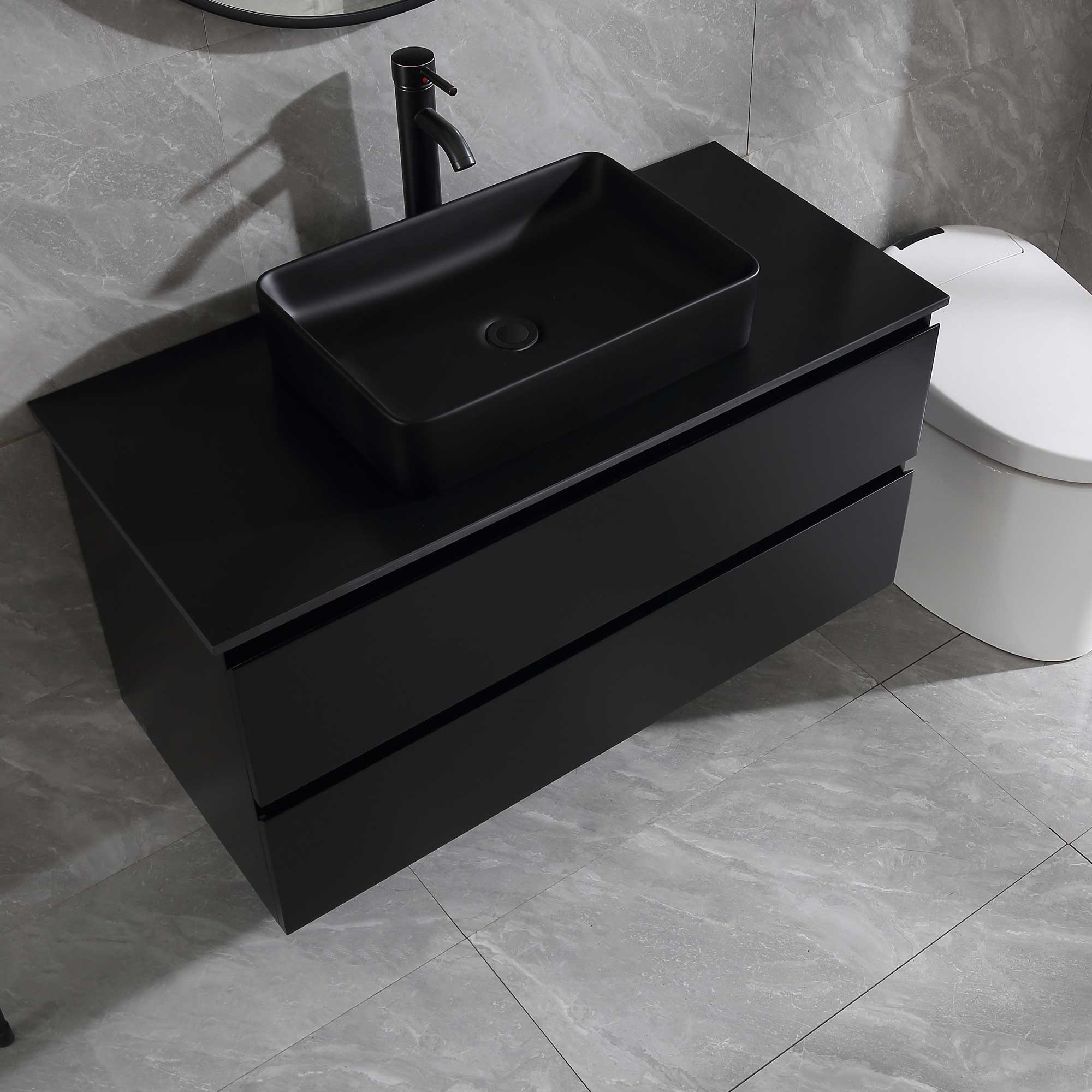Tvättställsskåp Bathlife Extas Svart