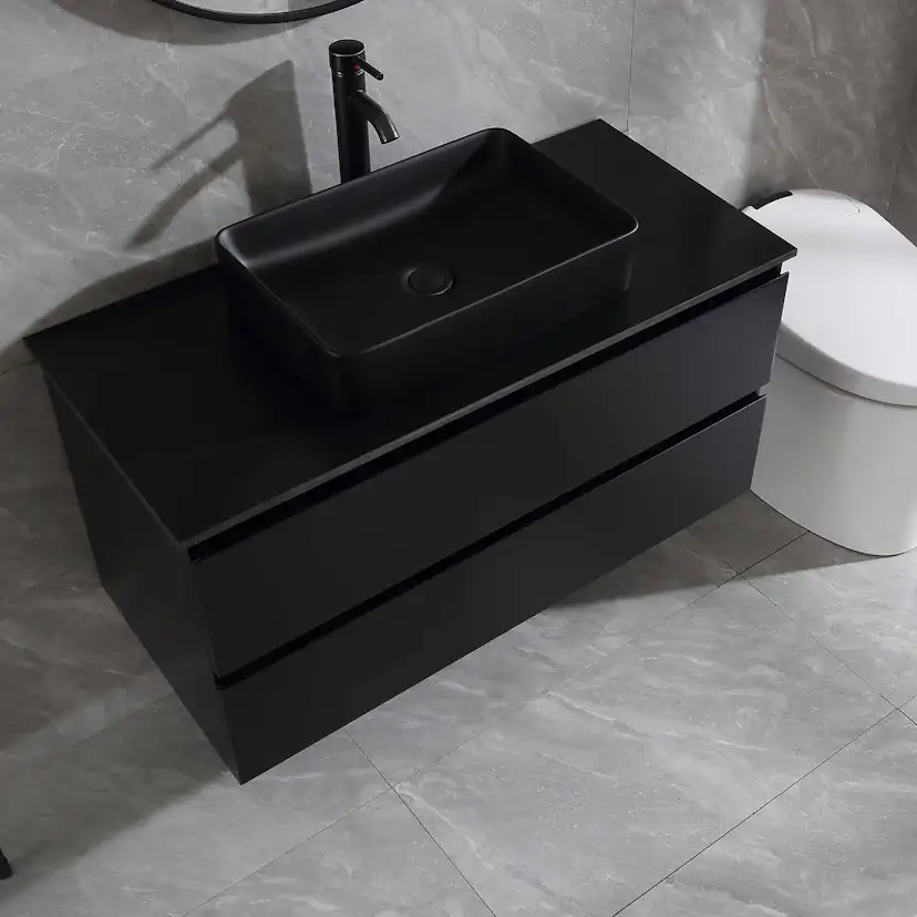 Tvättställsskåp Bathlife Extas Svart