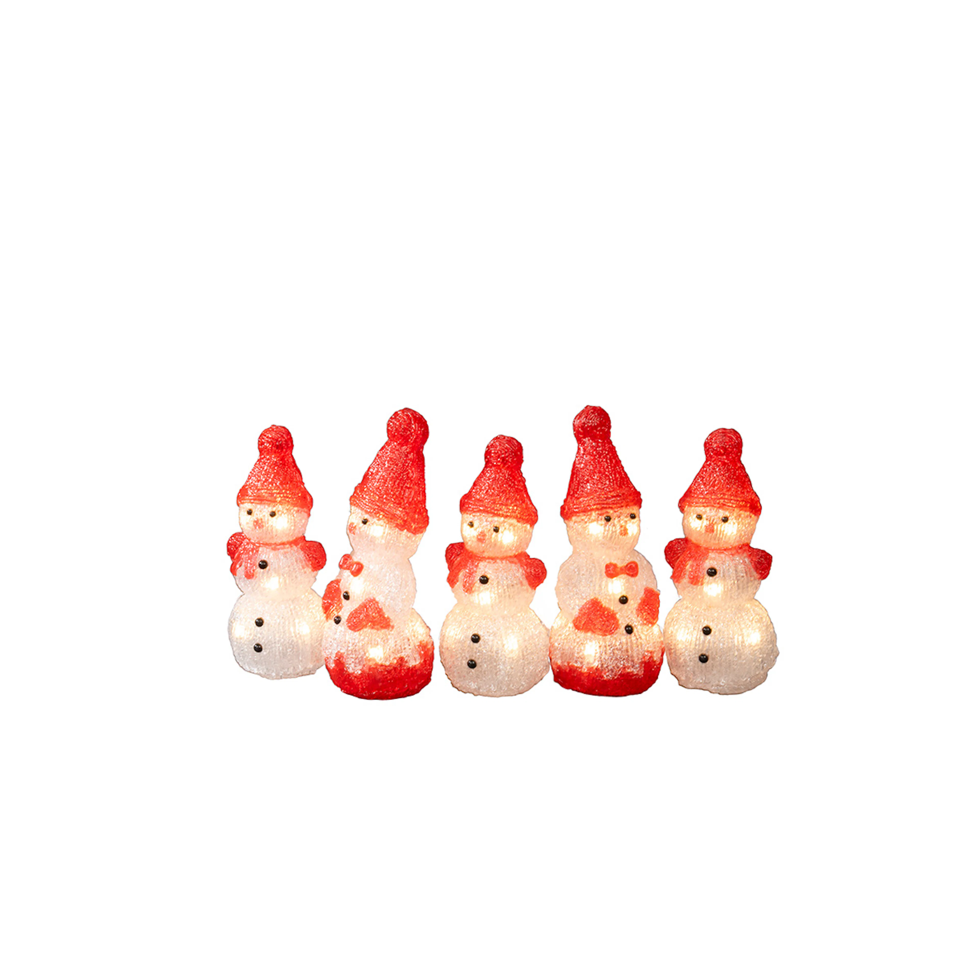 Ljusslinga Gnosjö Konstsmide Snögubbar 5st LED