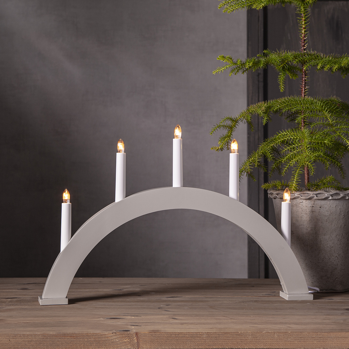 Ljusstake ALBO Båge Beige Beige