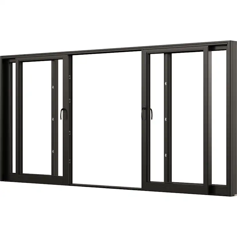 Parskjutdörr NorDan NTech Aluminium 4-Delad BlackLine Svart