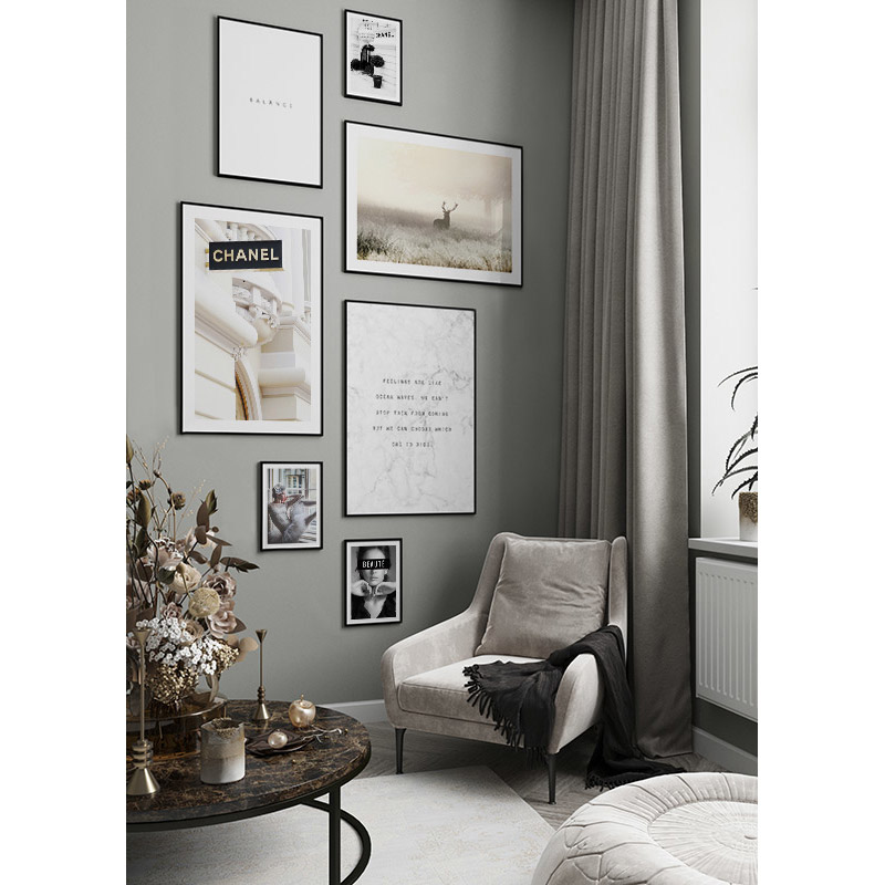 Poster Gallerix Deer In Mist