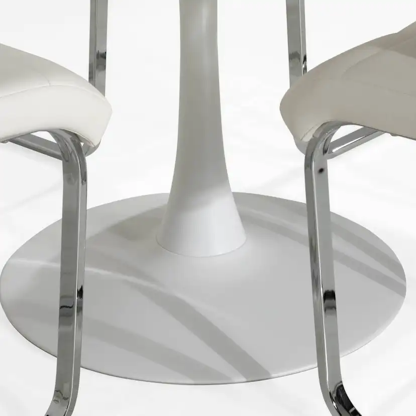 Matgrupp Basic Home Caitly Runt Matbord 100 cm med 4 CibusMatstol
